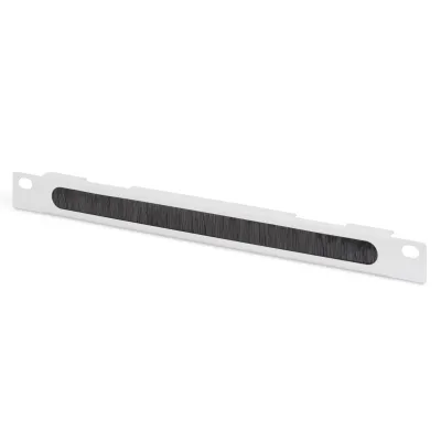 DIGITUS Kabelbürstenleiste DN-10 ORG-1/2U | 0,5HE Kabelmanagement 254mm 10 Zoll | Metall | grau RAL 7035