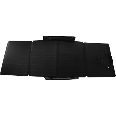 EcoFlow Solarpanel 110W | Tragbar & faltbar | Monokristallin | IP68 wasserfest | inkl. Tasche & Standfuß | 4kg | schwarz