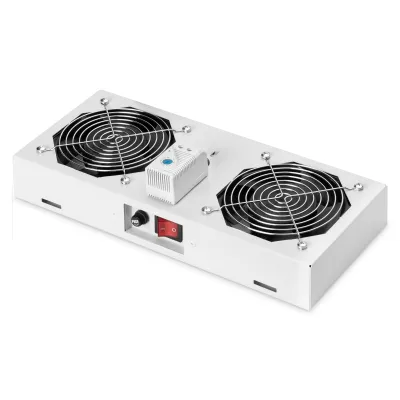 DIGITUS Dachlüftereinheit DN-19 FAN-2-WM-T | 2 Lüfter | Thermostat | 276 m³/h | IP20 | grau RAL 7035