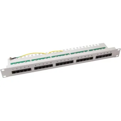 EFB-Elektronik Patchpanel 37588.1 | 25x RJ45 8/4 Ports | 1HE | ISDN Cat. 3 | ungeschirmt | 19 Zoll | RAL7035 lichtgrau