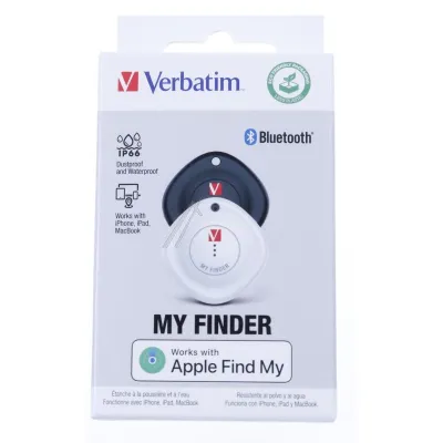 Verbatim Bluetooth Tracker My Finder MYF-02 32131 | kompatibel mit Apple Find My App | 2er Set | Schwarz/Weiß