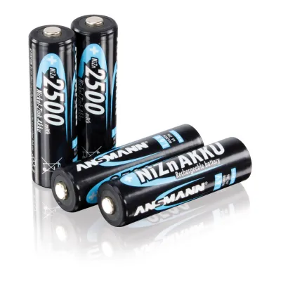 Ansmann NiZn Akku Mignon AA 1322-0005 | 1,6V 2500mWh | 4 Stück | wiederaufladbar | hohe Leistung