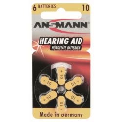 1x6 Ansmann Zinc-Air 10 (PR70) Hörgeräte Batterien