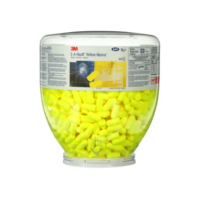 3M Gehörschutzstöpsel Refill PD01002 für One-Touch | Einweg Ohrstöpsel | SNR 34 dB | Schaumstoff | gelb | VE 500
