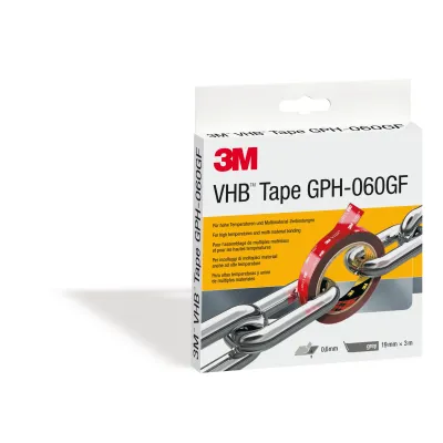 3M VHB Montage Klebeband GPH-060GF | doppelseitig | 19mm x 3m | Hochleistung Acryl | temperatur- & UV-beständig | grau