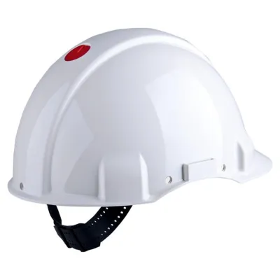 3M Schutzhelm G3001 G31NUW | Arbeitshelm Industrie Forst | unbelüftet | Uvicator Sensor | Ratschenverschluss | ABS