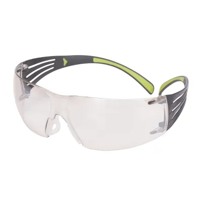 3M Schutzbrille SecureFit SF410AS | Arbeitsschutzbrille Polycarbonat | rahmenlos, I/O verspiegelt | schwarz/grün