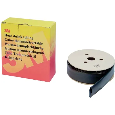 3M Warmschrumpfschlauch HSR-1.2/0.6BK | dünnwandig | Schrumpfrate 2:1 | 12 m Rolle | Polyolefin | schwarz