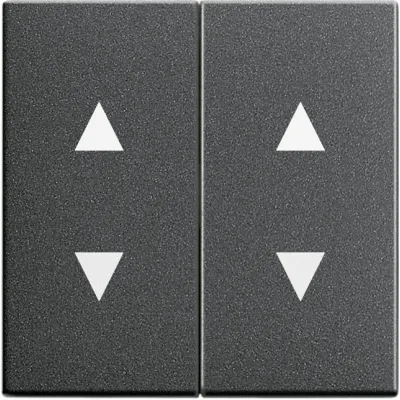 GIRA Wippe Jalousie 115028 | System 55 | 2-fach | Pfeilsymbole | Kunststoff | Klemmbefestigung | anthrazit