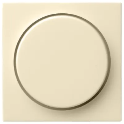 GIRA Abdeckung Drehdimmer 065001 | System 55 | Drehknopf | glänzend | Klemmbefestigung | IP20 | halogenfrei | cremeweiß