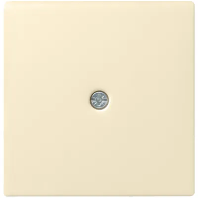 Gira Zentralplatte 027401 | Abdeckung Schnurableitung & Fernmeldeverbinderdose | System 55 | cremeweiß RAL 1013