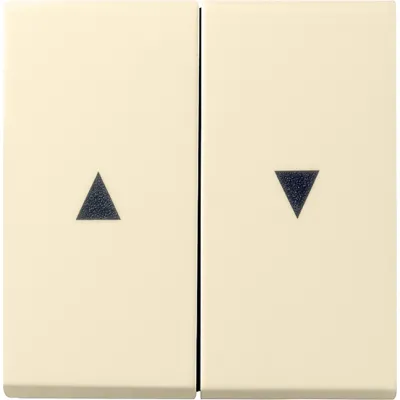 Gira Jalousie Wippe 2-fach 029401 | System 55 | Pfeilsymbol | Kunststoff glänzend | cremeweiß RAL 1013 | IP20