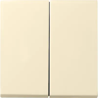 GIRA Serienwippe 2-fach 029501 | System 55 | Schalter/Taster | Kunststoff | glänzend | cremeweiß RAL 1013