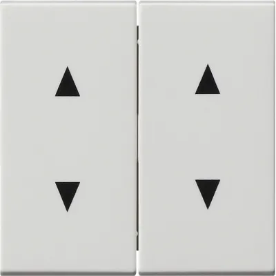 GIRA Wippe Jalousie 115027 | System 55 | Pfeilsymbole | 2-teilig | Kunststoff | matt | IP20 | reinweiß RAL 9010