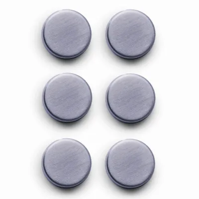 Zeller Present Magnet-Set 11203 | extra starke Magnete | Edelstahl | 6-teilig | ø 2,7 cm | rund | silber