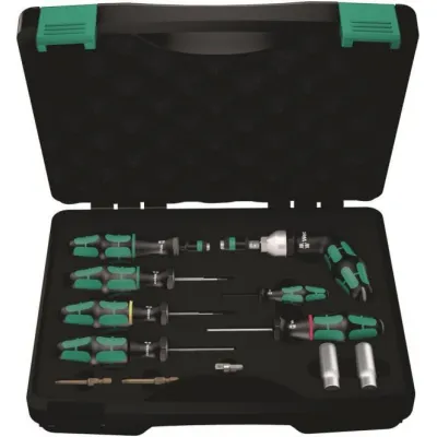 7443/12 Montageset für Reifendruckkontrollsysteme (schwarz/grün, 12-teilig, mit 