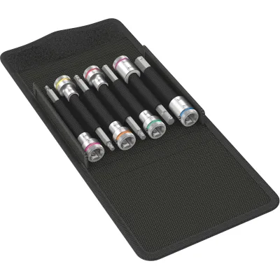 Wera Zyklop Bitnuss-Satz 8740 B HF Imperial 1 | 05003181001 | 7-tlg. | 3/8" Antrieb | Haltefunktion | Tasche