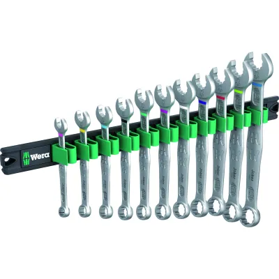 Wera Ringmaulschlüssel-Set 9640 | 11-teilig | Joker 6003 | 8–19 mm | Magnetleiste | metrisch | Silber