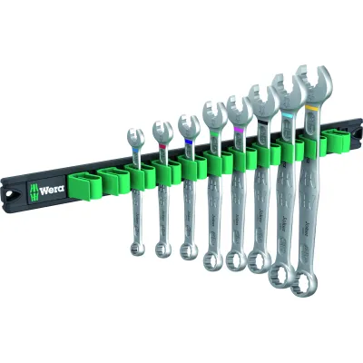 Wera Ringmaulschlüssel-Set 9642 | 6003 Joker Imperial | 8-teilig | zöllig | Magnetleiste | legierter Stahl | Silber