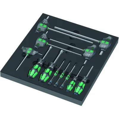 Wera Schaumstoffeinlage 05150104001 | 9713 Hex Schraubendreher Set | 12-teilig | passend für Werkstattwagen