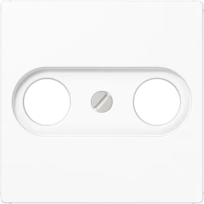 JUNG Abdeckung für Antennendose A561PLTVWW | Zentralplatte 2-Loch | Duroplast glänzend | Schraubbefestigung | alpinweiß