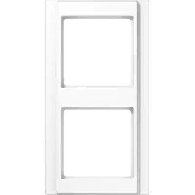 JUNG Rahmen 2-fach A582WW A500 | Abdeckrahmen Unterputz | waagerecht & senkrecht | IP44 | Duroplast | alpinweiß
