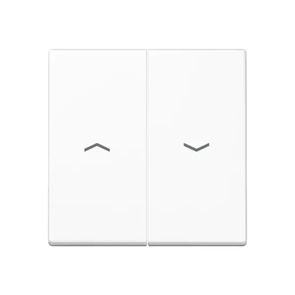 JUNG Wippe für Jalousieschalter A595PWW | Symbol Pfeile | zweiteilig | Duroplast glänzend | IP44 | alpinweiß