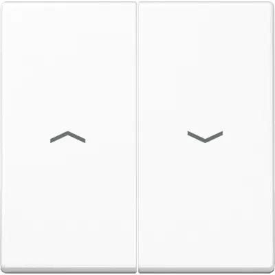 JUNG Wippe für Jalousieschalter A595PWW | Symbol Pfeile | zweiteilig | Duroplast glänzend | IP44 | alpinweiß