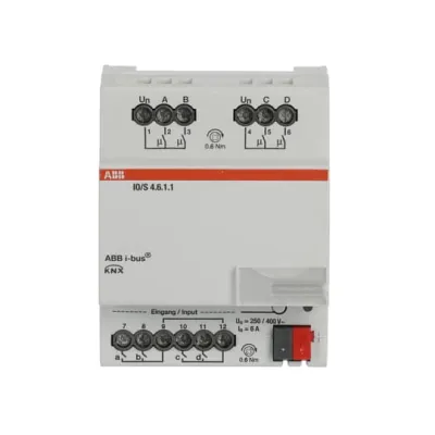 ABB IO-Aktor IO/S4.6.1.1 2CDG110168R0011 | KNX Schaltaktor 4-fach REG | 4 Eingänge 4 Ausgänge | 6A | 230V | IP20