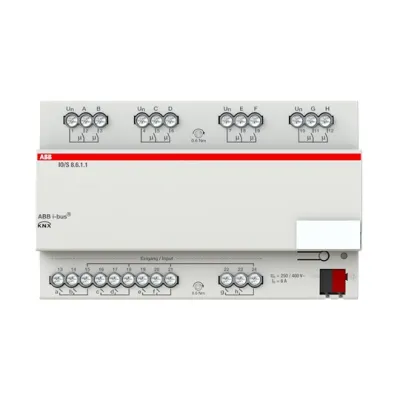 ABB IO-Aktor IO/S8.6.1.1 2CDG110169R0011 | KNX | 8-fach Ein-/Ausgänge | REG | 6A | 230V | 1200VA | IP20 | Weiß
