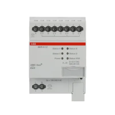 ABB Analogaktor AA/S4.1.2 | KNX Basismodul | 4-fach | REG | 0-10V | 0,02-20mA | IP20 | mit LED-Anzeige