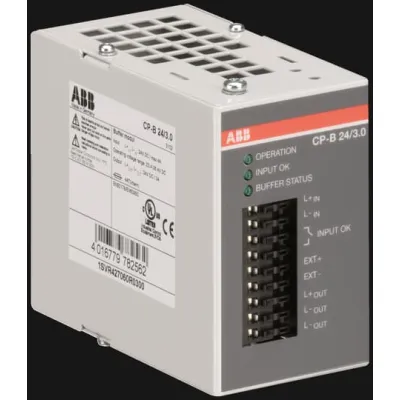 ABB Puffermodul CP-B 24/3.0 | 24V DC | 3A | Ultra-Cap Energiespeicher | Pufferlösung für Netzteile | wartungsfrei | IP20