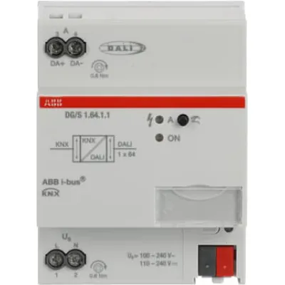 ABB DALI-Gateway Basic DG/S1.64.1.1 | KNX Schnittstelle | 1fach | 64 DALI-Teilnehmer | IP20
