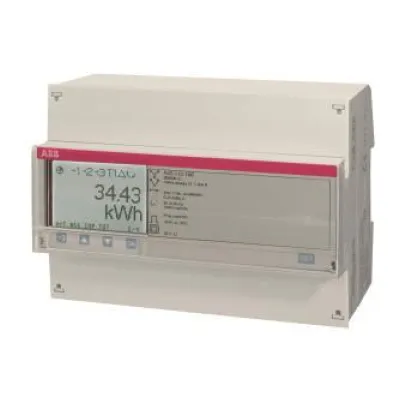 ABB Drehstromzähler A43 113-100 | 3-Phasen Zähler | M-Bus Schnittstelle | bis 80A | MID geeicht | 7TE | Energiezähler