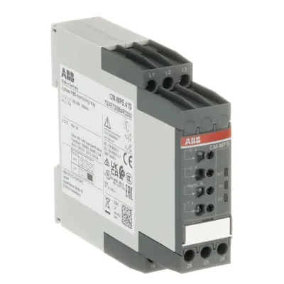 ABB Dreiphasenüberwachungsrelais CM-MPS.41S | Phasenwächter AC 300-500V | 2 Wechsler | Schraubanschluss | Asymmetrie