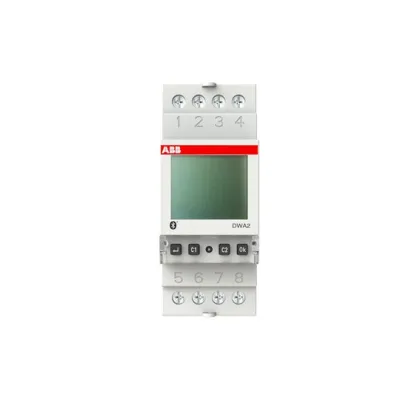 ABB Astrozeitschaltuhr DWA2 2CSM222501R1000 | 2-Kanal Bluetooth | DIN-Schiene | 230V AC | 16A | IP20 | LED 500W