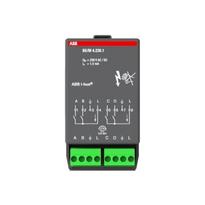 ABB Binäreingangsmodul BE/M4.230.1 KNX | 4-fach | 230V AC/DC | Einbau | IP54 | Raum-Controller-Modul | 2CDG110005R0011