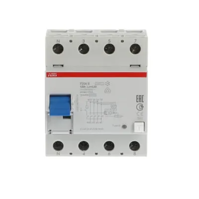ABB FI-Schutzschalter F204B-125/0,3L | Typ B | 4-polig | 400V | 125A | 300mA | DIN-Schiene | stoßstromfest