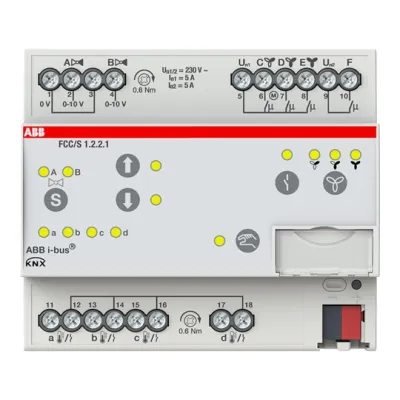ABB Fan Coil Controller FCC/S1.2.2.1 2CDG110213R0011 | 2x 0-10V | 3-stufig | KNX | 5 Ausgänge | 16A | REG | IP20