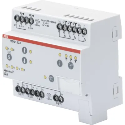 ABB Fan Coil Controller FCC/S1.2.2.1 2CDG110213R0011 | 2x 0-10V | 3-stufig | KNX | 5 Ausgänge | 16A | REG | IP20