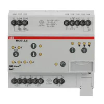 ABB Fan Coil Controller FCC/S1.5.2.1 2CDG110235R0011 | KNX Heizungsaktor | 4 Ausgänge 16A | 2x PWM 0-10V | REG | IP20