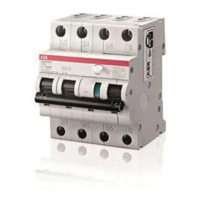 ABB FI/LS-Schutzschalter DS203NCA-B20/0,03 | RCBO 3-polig+N | Typ A | B20 | 0,03A | 6kA | 400V | 4TE | AC
