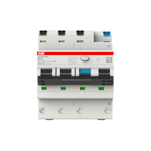 Bild: ABB FI/LS-Schalter DSX203NC B16 A30, B 16A, 30mA, 6kA, 3p+N, 4 polig