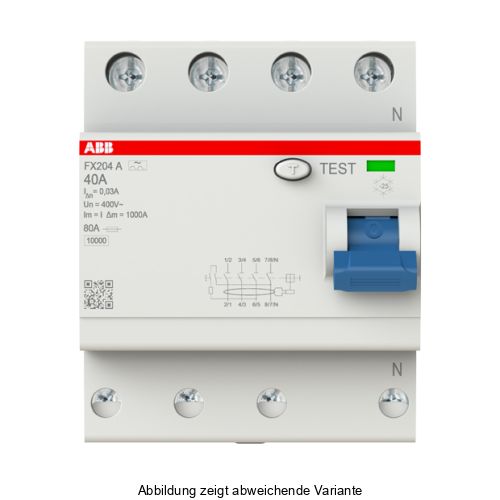 Bild: ABB FI-Schutzschalter FX204A-25/0,03 Typ A, 25A, 30mA, 4TE, Flexline