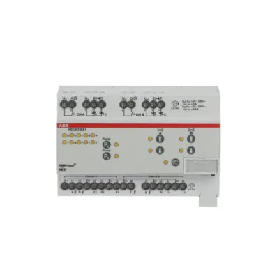 ABB Heiz-/Kühlkreis Controller HCC/S2.2.2.1 2-fach KNX REG | 3-Punkt | 4 Ausgänge 5A | 230V | Vorortbedienung