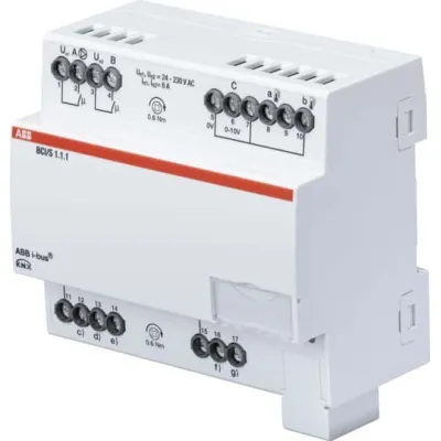 ABB KNX Wärme-/Kälteerzeuger Interface BCI/S1.1.1 | 1-fach REG | 5 Eingänge | 2 Relais | 0-10V | IP20