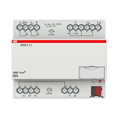 ABB KNX Wärme-/Kälteerzeuger Interface BCI/S1.1.1 | 1-fach REG | 5 Eingänge | 2 Relais | 0-10V | IP20