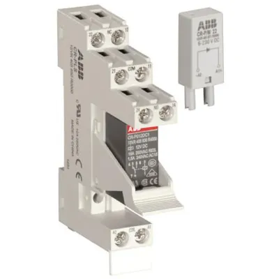 ABB Interface-Relais CR-P230AC2SS92CV | Schaltrelais 230V AC | 2 Wechsler | 8A | Schraubanschluss | mit Sockel