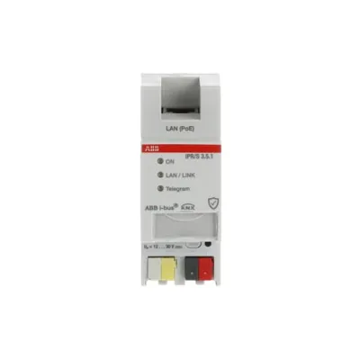 ABB IP-Router Secure IPR/S3.5.1 2CDG110176R0011 | KNX Ethernet REG | Tunneling & Routing | PoE | 2TE | LED | IP20 | grau