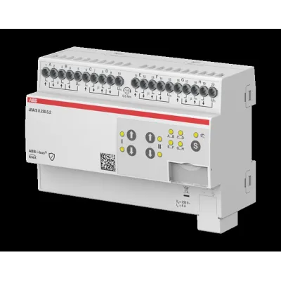 ABB Jalousieaktor JRA/S8.230.5.2 | KNX REG | 8-fach | 230V AC | 2400W | LED-Anzeige | IP20 | automatische Fahrzeit
